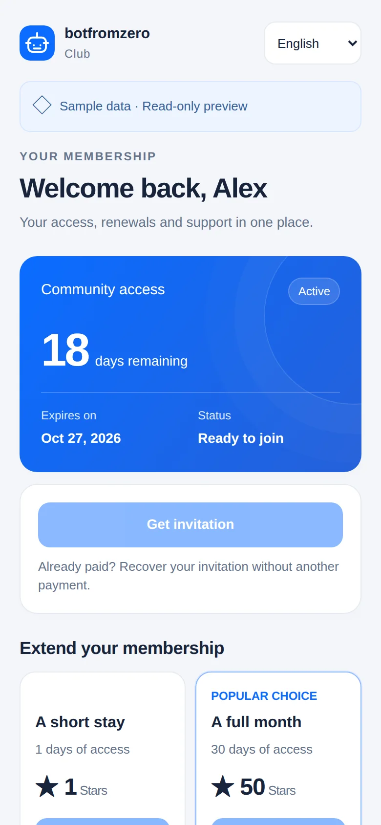 Member access