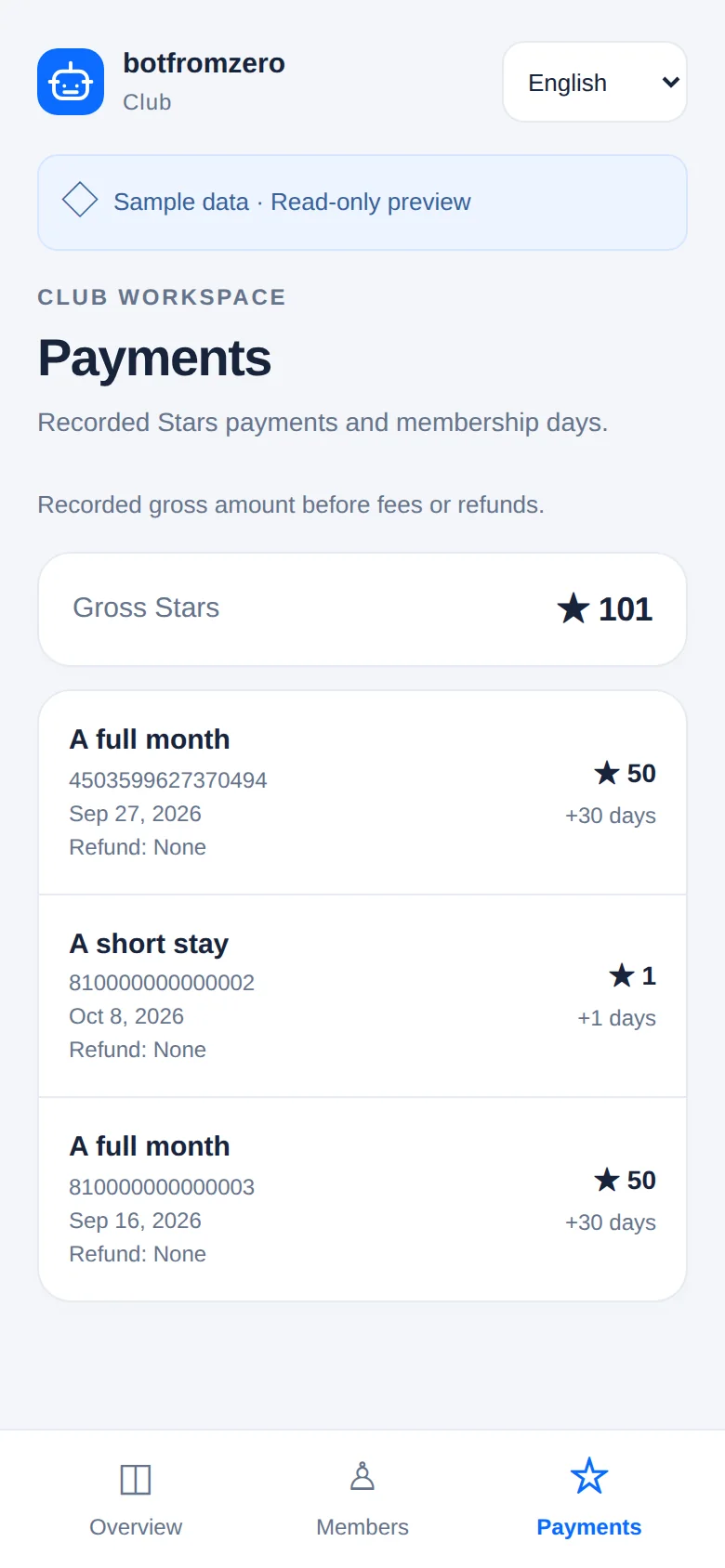 Payments