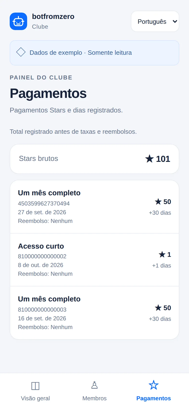 Pagamentos